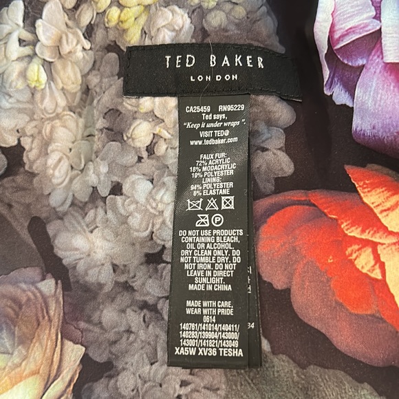 Ted Baker reversible black faux fur scarf NWOT - Picture 9 of 15